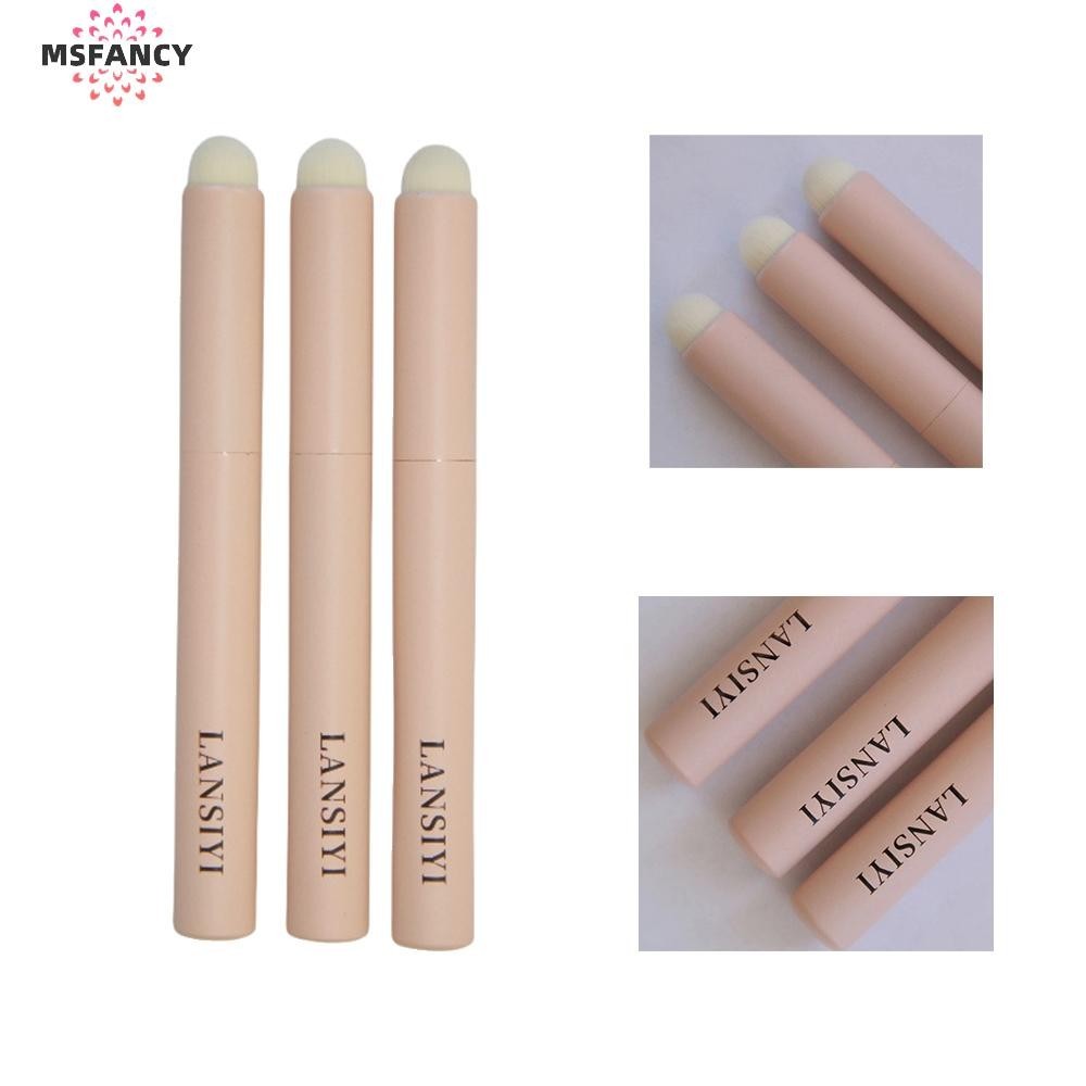 [Msfancy]Mini Concealer Brush for Smooth Application Round Lip Brush with Hygienic Cover