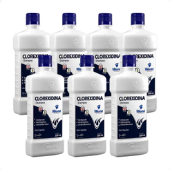 Kit 7 Shampoo World Veterinária Dug's Clorexidina Cães & Gatos - 500 mL