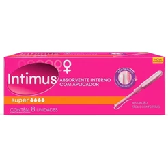 Absorvente Interno Intimus Sport Medio com Aplicador 8 Unidades