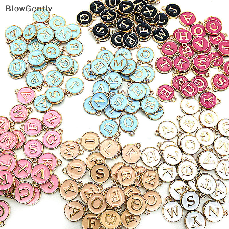 BlowGently 26Pcs Letra Alfabeto Ch Inicial Pulseira Jóias De Bricolage BG NOVEL