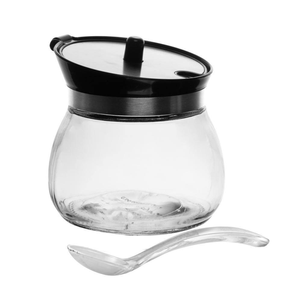 Porta Tempero Wolff de Vidro com Tampa de Metal e Colher Plá em Oferta na Shopee