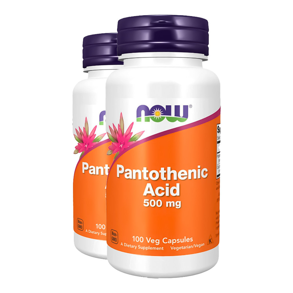 Kit 2x Ácido Pantotênico Now Foods Vit. Complexo B 100Cap Importado/Made in Usa