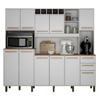 Armário De Cozinha Petra Branco Cinamomo - Valdemóveis em Oferta na Shopee