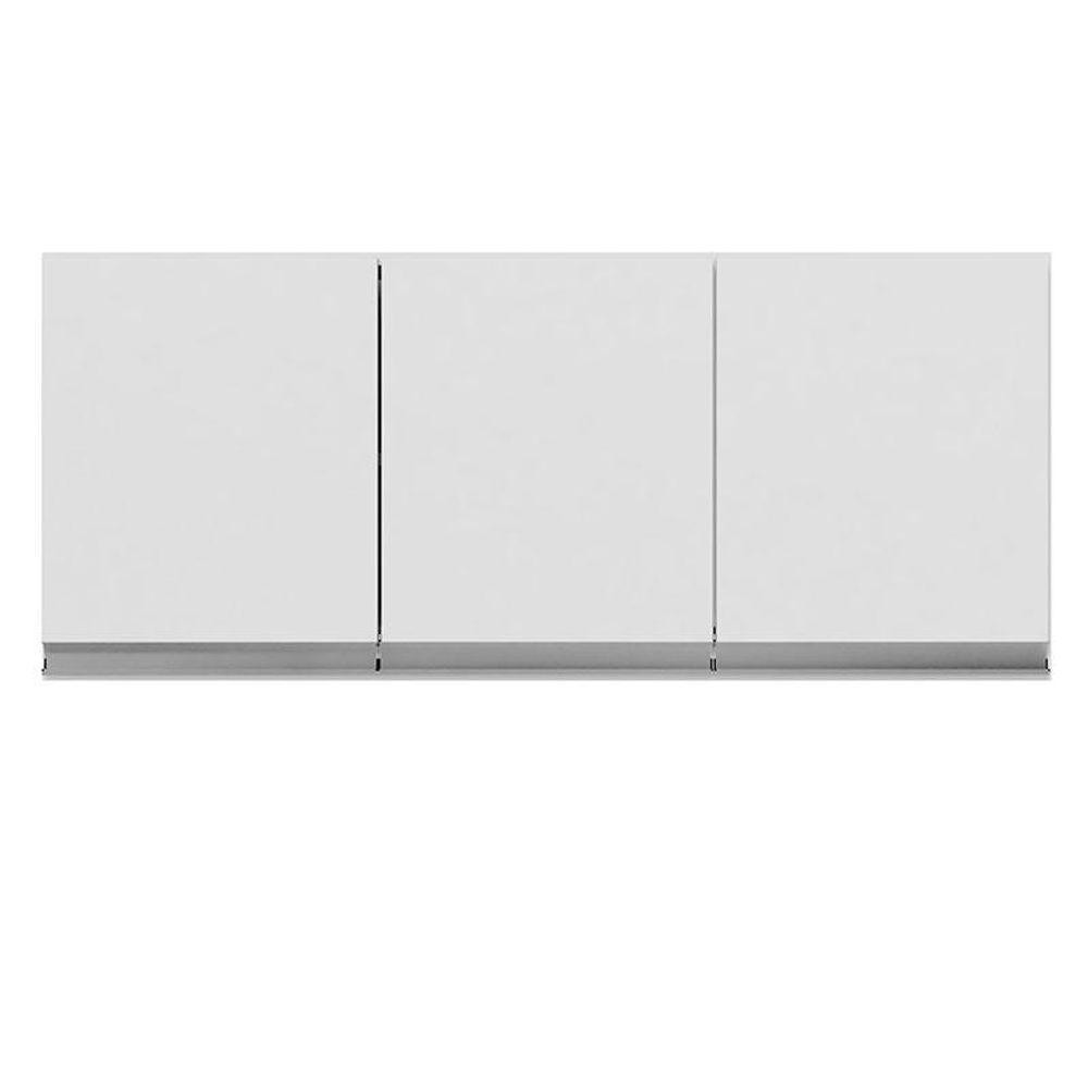 Armário Aéreo Para Cozinha Andréia 3 Portas Branco Brilho - Ajl em Oferta na Shopee