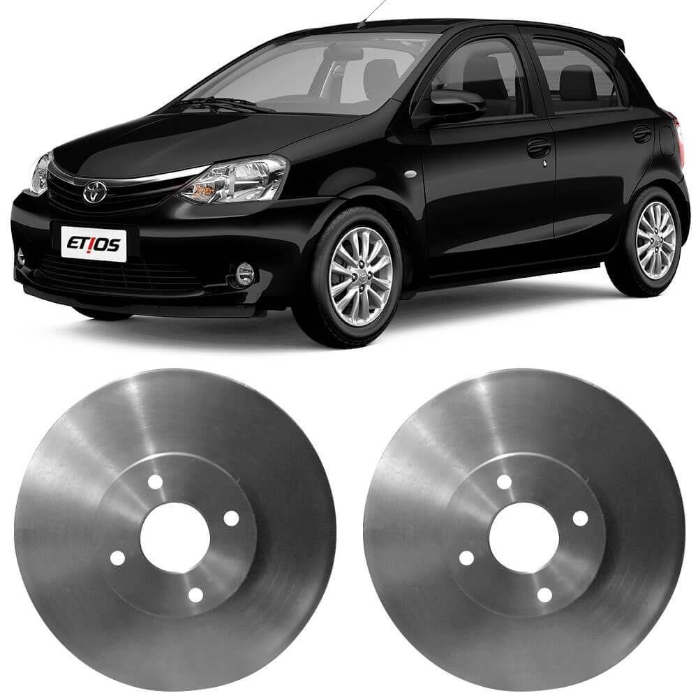 Detalhes do Par Disco Freio Toyota Etios 2013 A 2018 Dianteiro