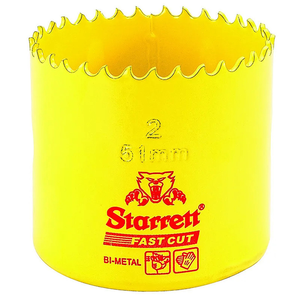 Serra Copo Fast Cut 51mm Starrett 2" Bi-Metal FCH0200-G em Oferta na Shopee