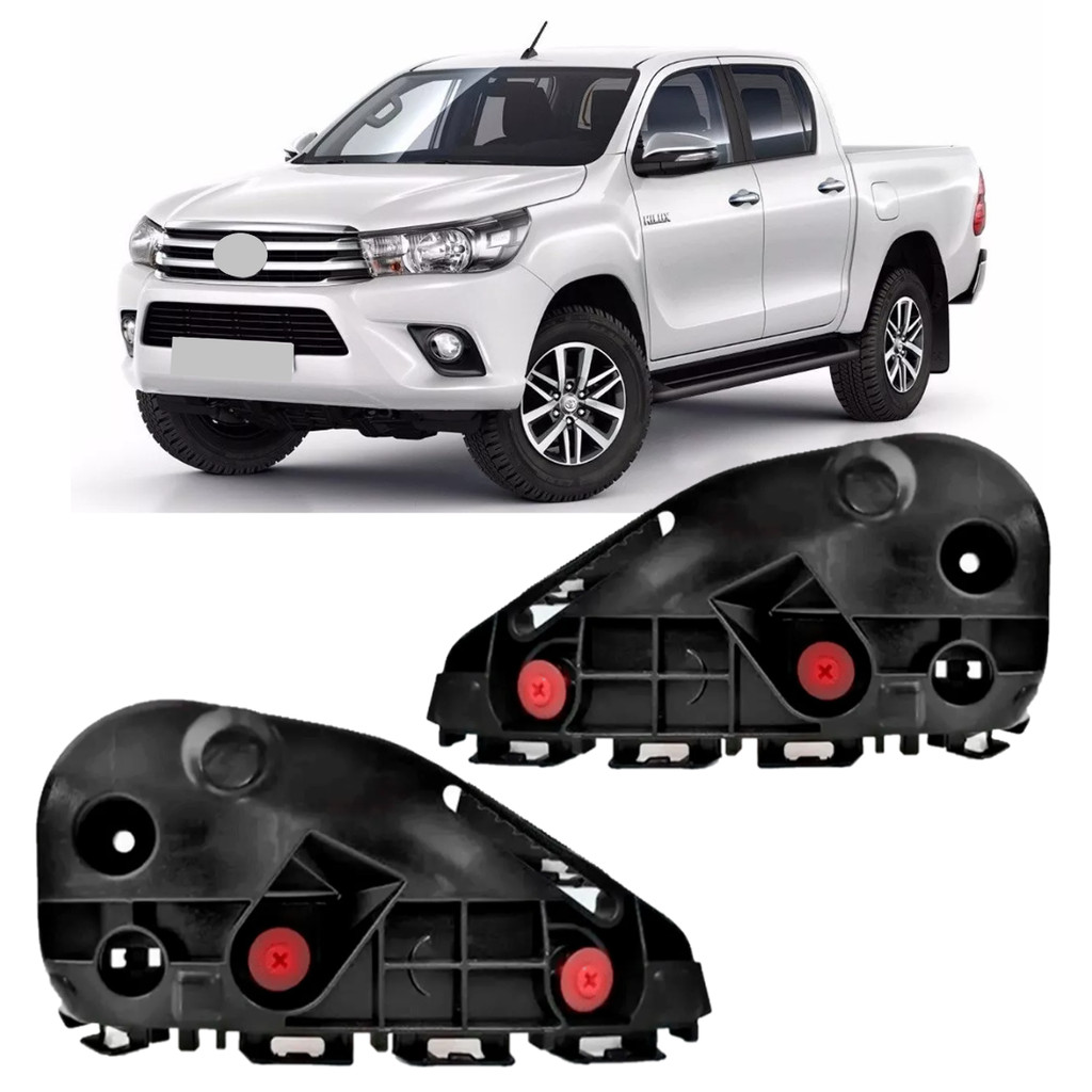 Par Suporte Guia Parachoque Dianteiro Hilux 2016 2017 2018 2019 2020
