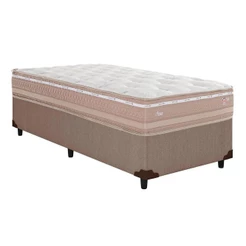 Conjunto Box Solteiro: Colchão Molas Herval Maxspring Nesser + Base CRC Courano Clean(88x188)