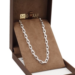 Corrente de Prata 925 cartie Cadeado 60cm Maciça 5mm em Oferta na Shopee