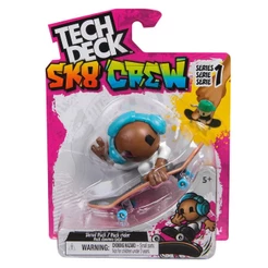 Skate com Boneco SK8 CREW (Fone Azul) 96mm - Tech Deck