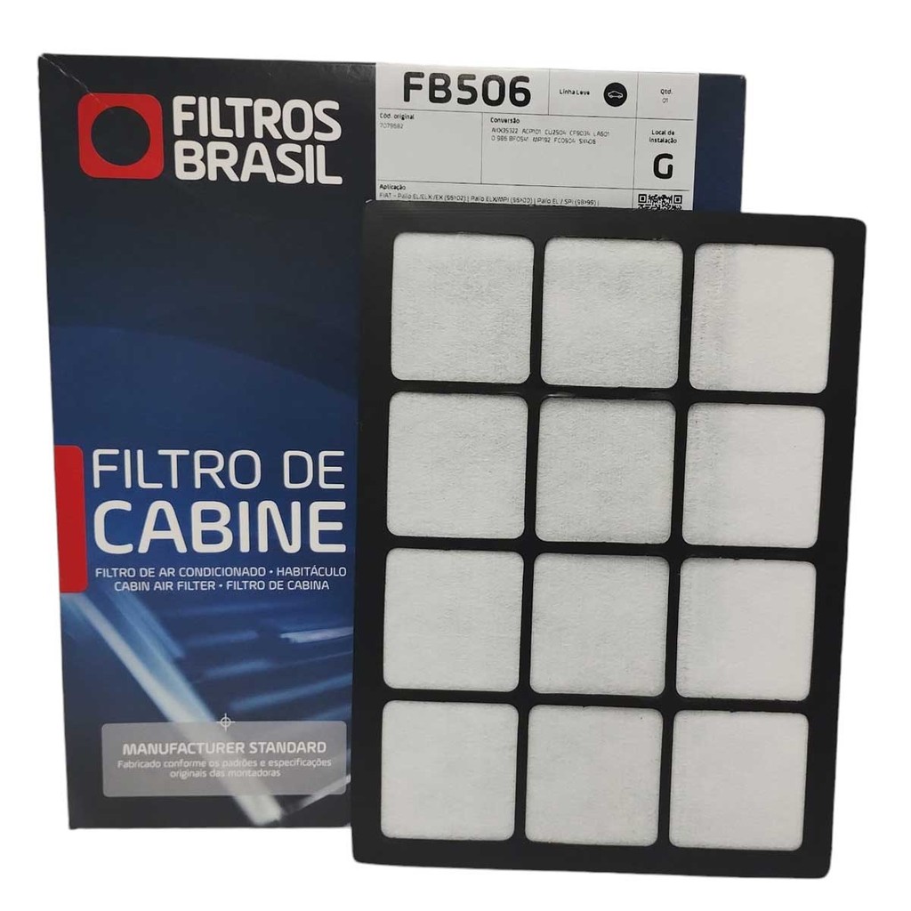 Filtro de Ar Condicionado Fiat Palio - Siena - Strada 00... Modelo Antigo FB506