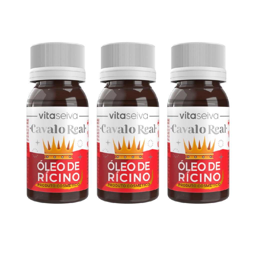 Kit Oleo de Ricino Umectacao Capilar 100% Vegetal Cavalo Real Vita Seiva 90Ml em Oferta na Shopee