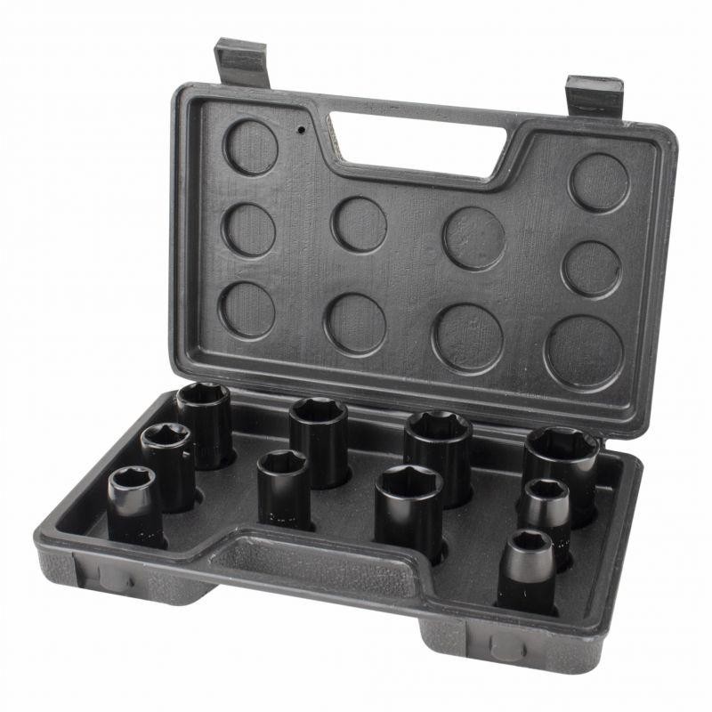 Kit Soquete 1/2 com 10 peças para Chave Impacto Lynus KSL-1/2
