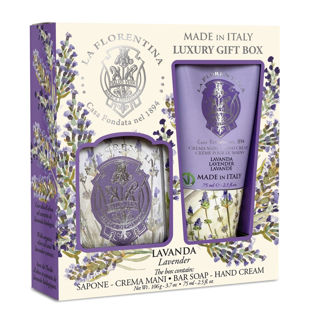 La Florentina Kit Lavanda Creme Mãos + Sabonete Barra 106g
