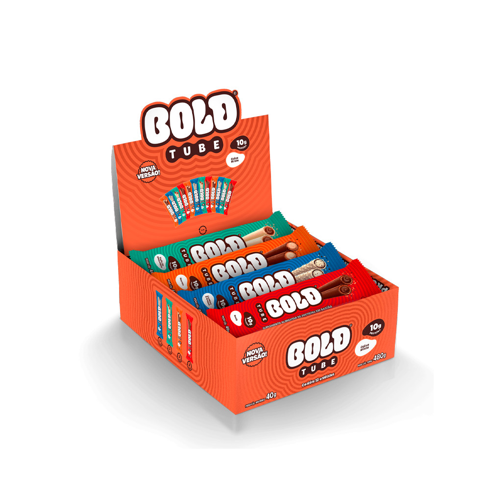 Chocolate Proteico BOLD Tube Caixa Mista 10g de Proteína  (12 unidades) - Food & Beverages
