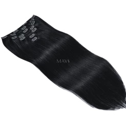 Cabelo 100% Humano 65cm no TIC TAC Liso Castanho 100g P/Mega