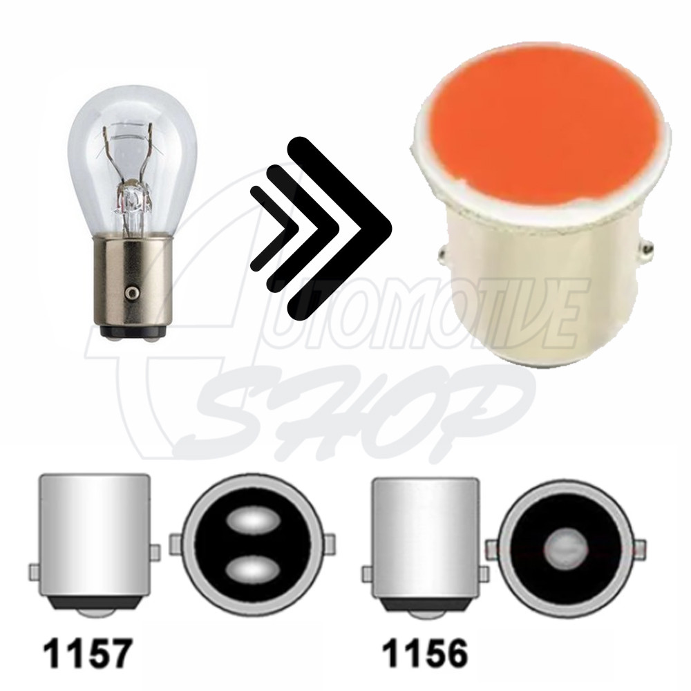 Lâmpada Um Polo 1156 P21W de Led COB Vermelho Unidade · foto 2