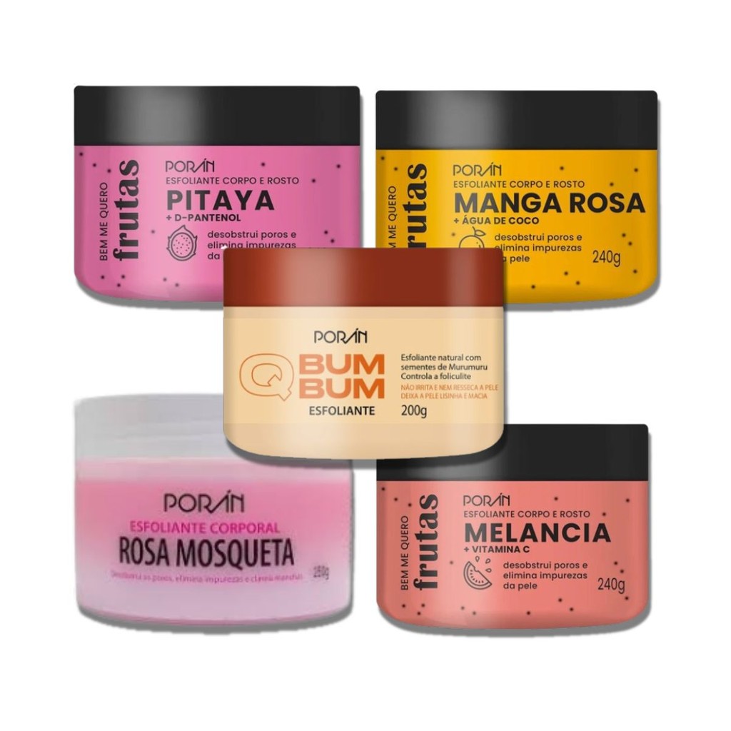 Esfoliante Corpo E Rosto Porán 240g