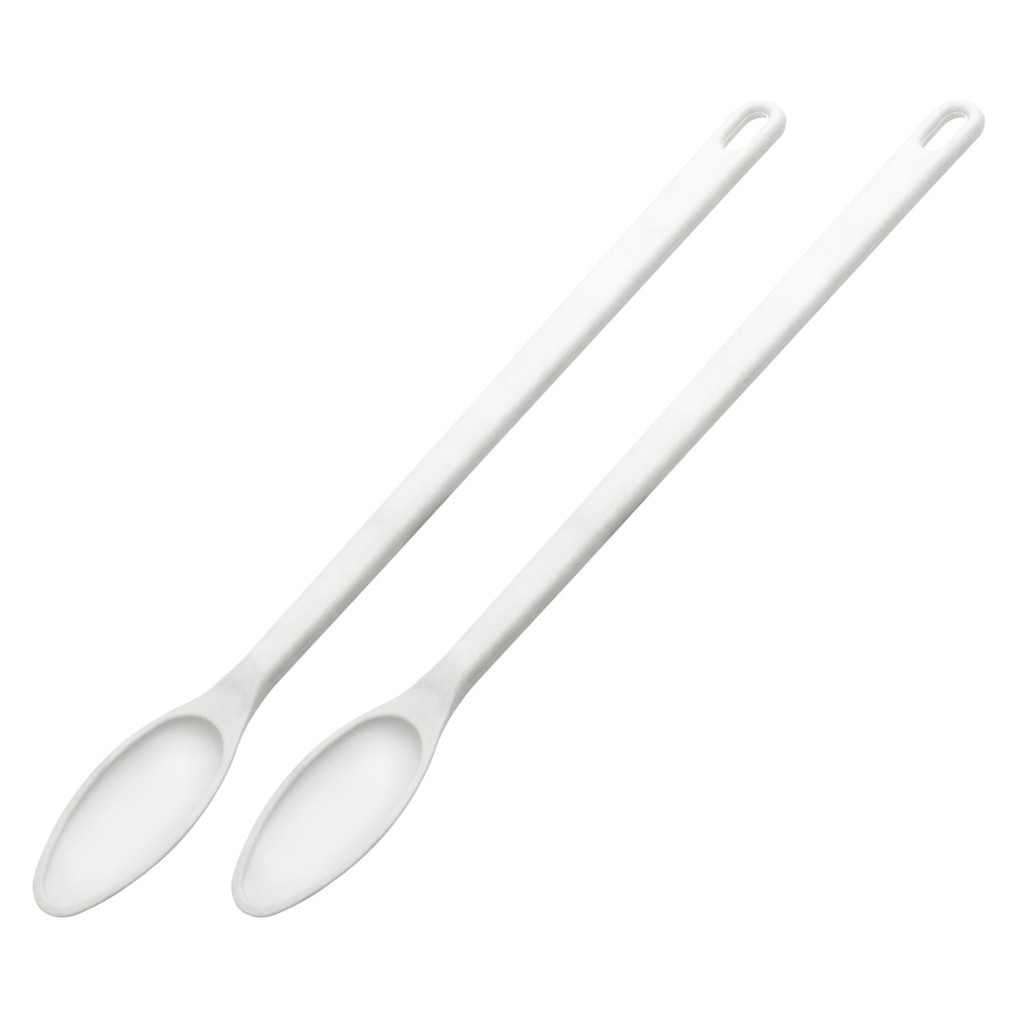 Kit 2 Colher industrial 59 cm polipropileno branco mexedora para cozinhas restaurantes