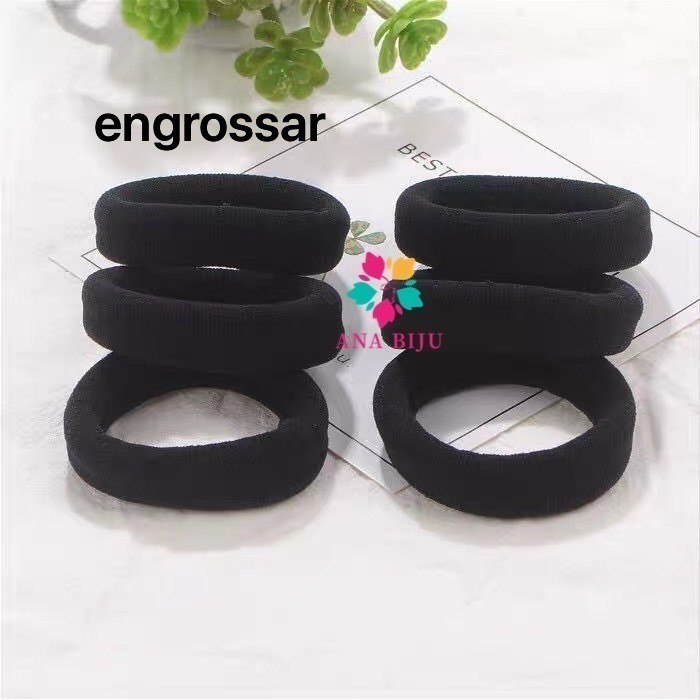 KIT 24 Pcs rabico Xuxinha De Cabelo Meia De Seda Grosso Prendedor Super Resistente Colorido/preto · foto 2