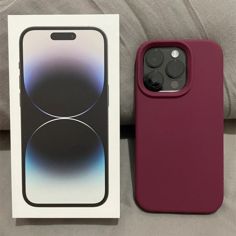 Nova Cor Vinho Vermelho Antiderrapante Líquido Macio Silicone Caso De Telefone Para IP IPhone 7 8 14 15 Plus X XR XS Max 11 12 13 Pro 11prm 12prm 13prm 14prm 15prm 16prm