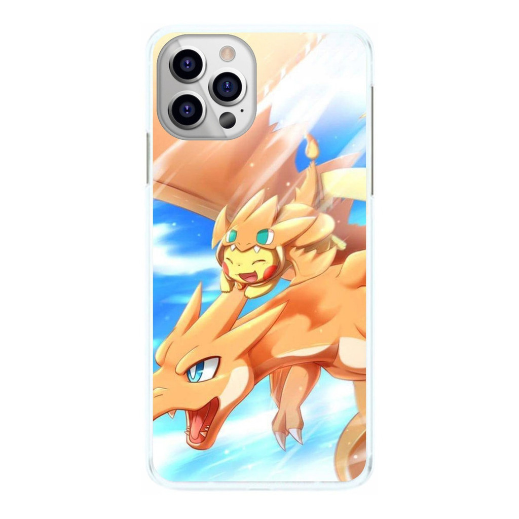 Capinha Charizard e Pikachu Voando Céu Fly Capa de Celular