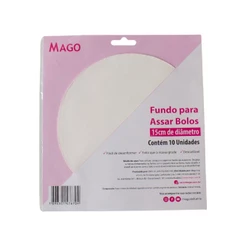 Fundo para Assar Bolos - 15cm - 10 unidades - Mago - Rizzo