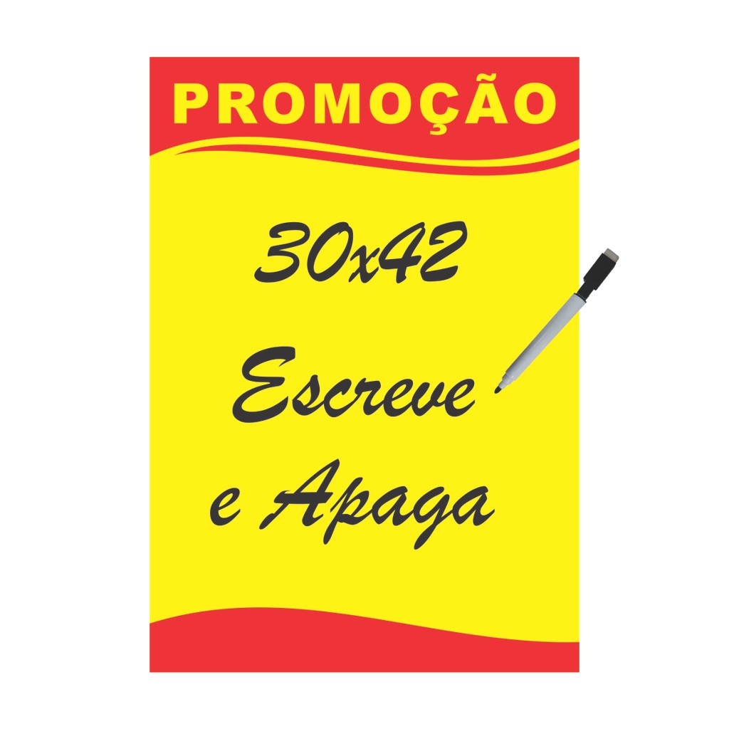 5 Placas Cartaz De Promoção Preço 30x42 Reutilizável em Oferta na Shopee