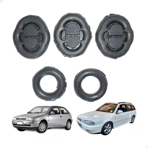 Kit Borracha Coxim Escapamento Gol Bola Gol G2