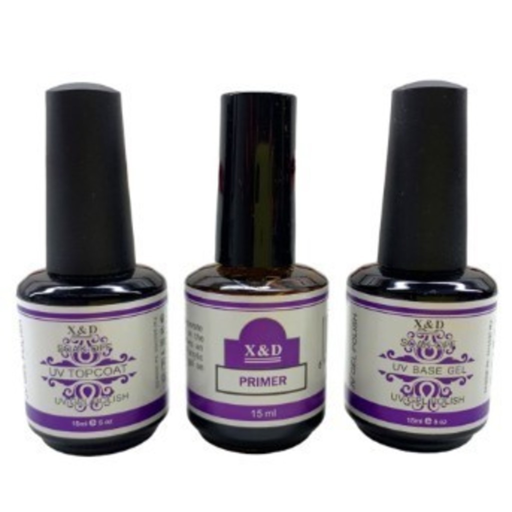 Base Coat Uv Xed Roxo P/ Gel De Unhas Manicure Profissional Primer Ácido X&d 15ml Unha Xed Para Alongamento Fortalecedor De Unhas Anti-fungos Top Coat X&D - Uv Para Unhas de Gel Fibra Porcelana