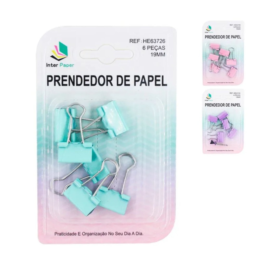Prendedor Tom Pastel Candy com 6 unidades 19mm