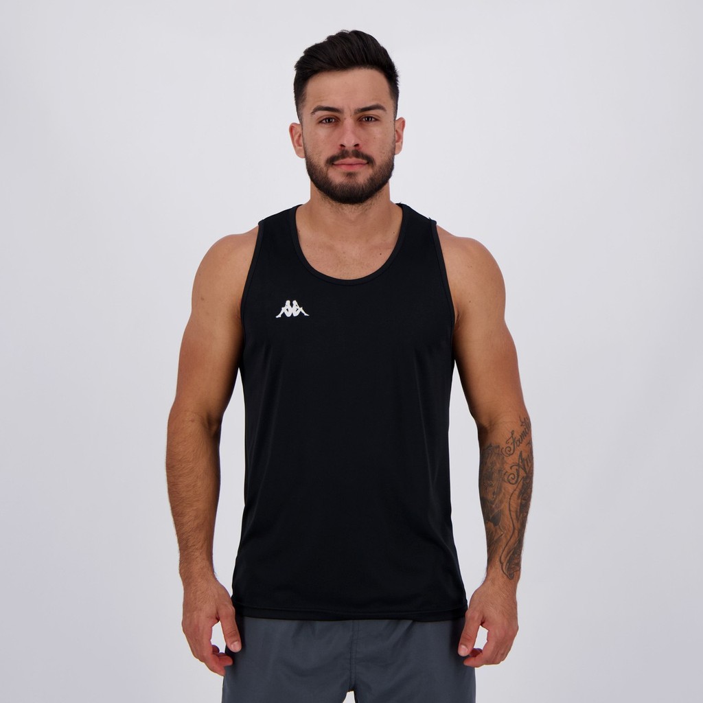 Regata Kappa Basic Preta em Oferta na Shopee