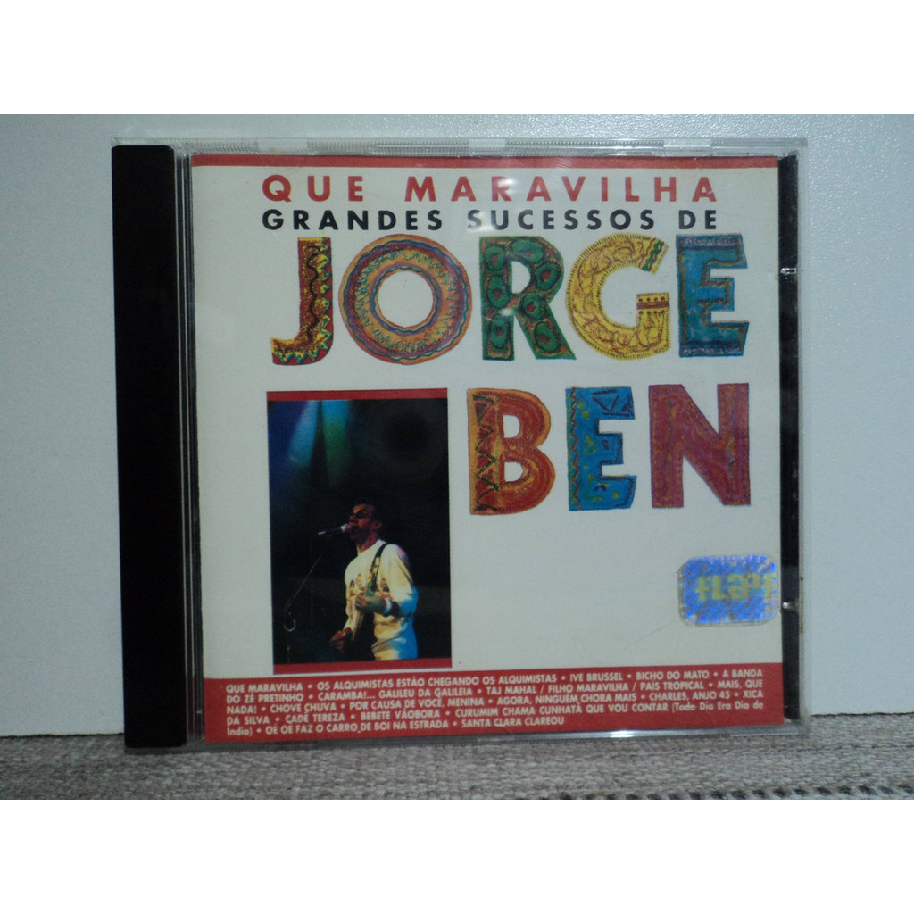 Cd Jorge Ben Jor - Que Maravilha - Grandes Sucessos - St24 - Ag25