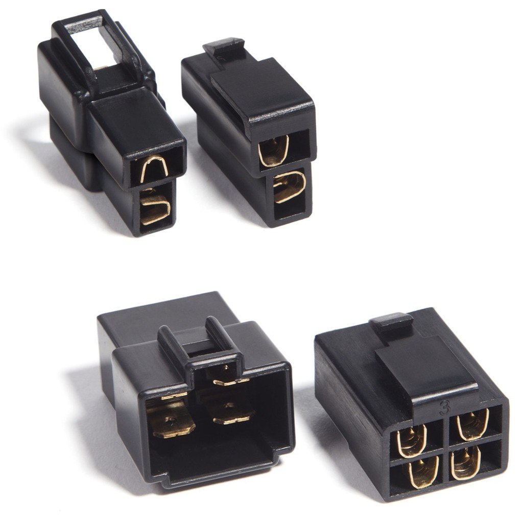 Kit 2 Conectores 4 Vias + 2 Conectores 2 Vias Som Automotivo em Oferta na Shopee