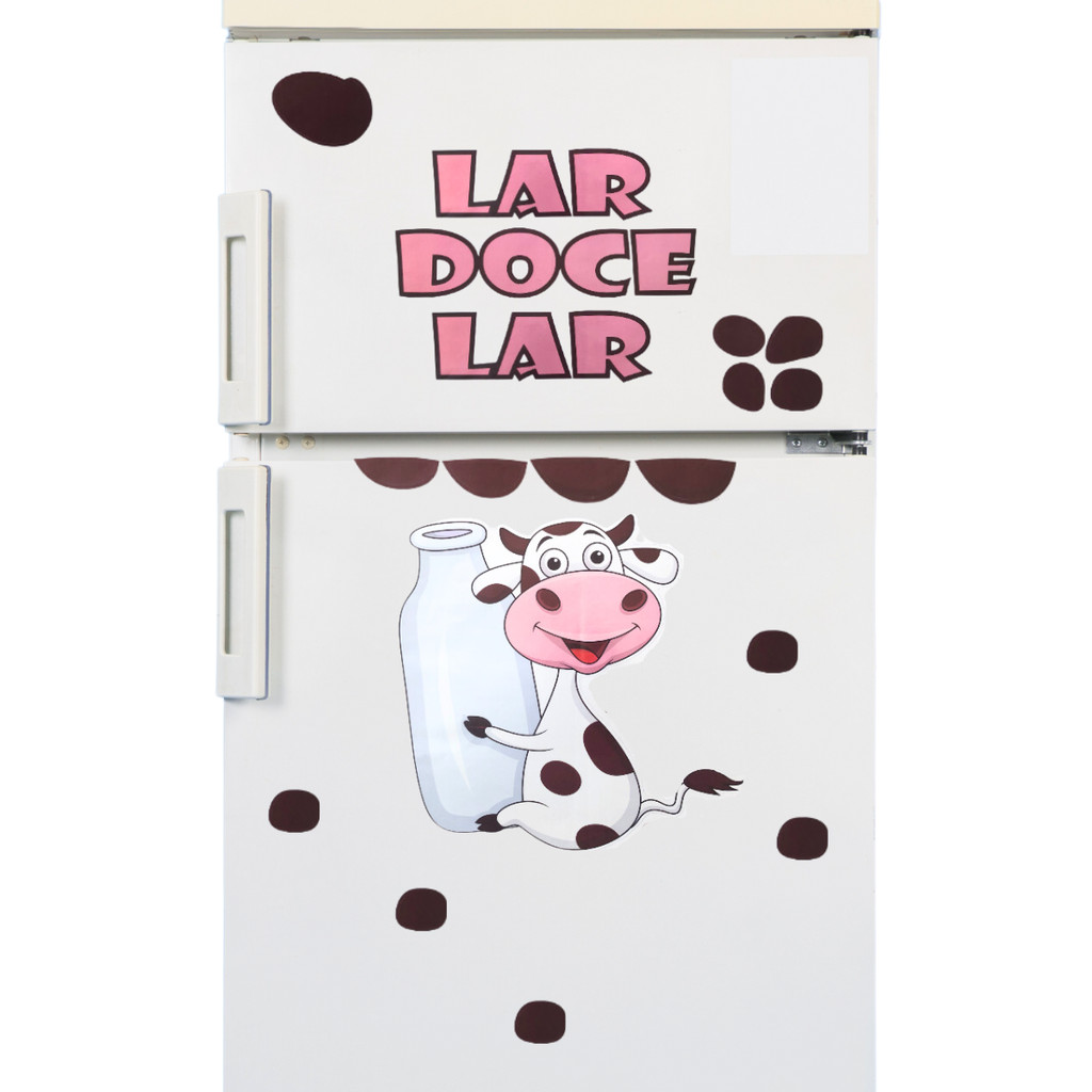 Adesivo de Geladeira Decoração Cozinha Vaquinha Lar Doce Lar em Oferta na Shopee