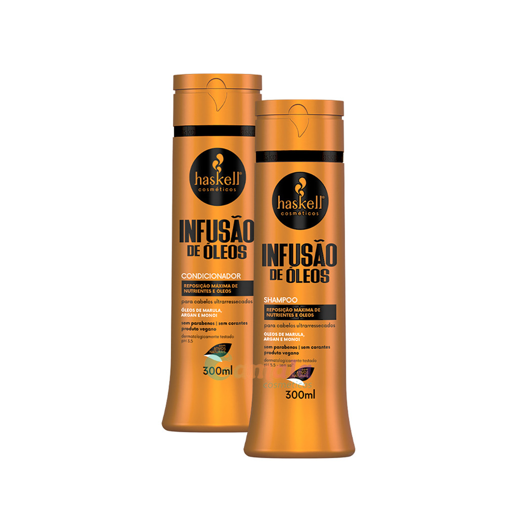 Kit Haskell Infusão de Òleos nutrição Shampoo Cond  300ml