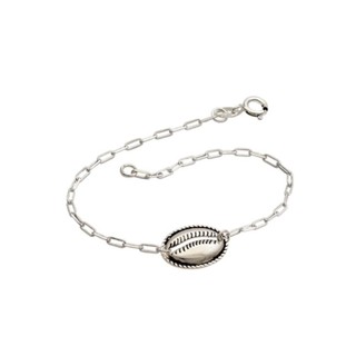 Pulseira Feminina de Prata 925 Elo Quadrado com Búzio em Oferta na Shopee