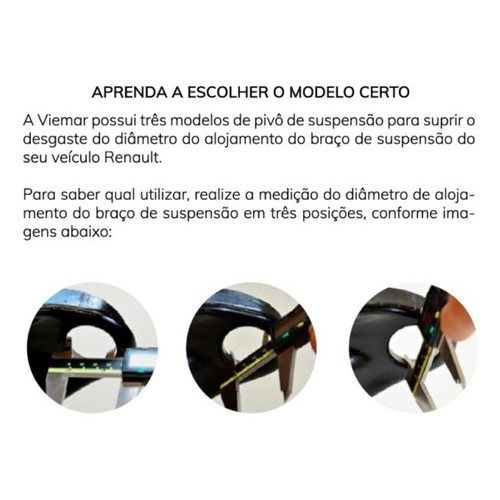 Detalhes do Pivô Logan Sandero Até 2013 Megane Scenic Standart 38,3mm