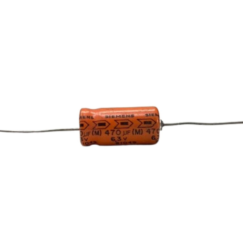 KIT COM 10 PEÇAS - CAPACITOR ELETROLITICO 470UF 6,3V AXIAL 4,70UF 6V3 9X18MM 81049 SIEMENS