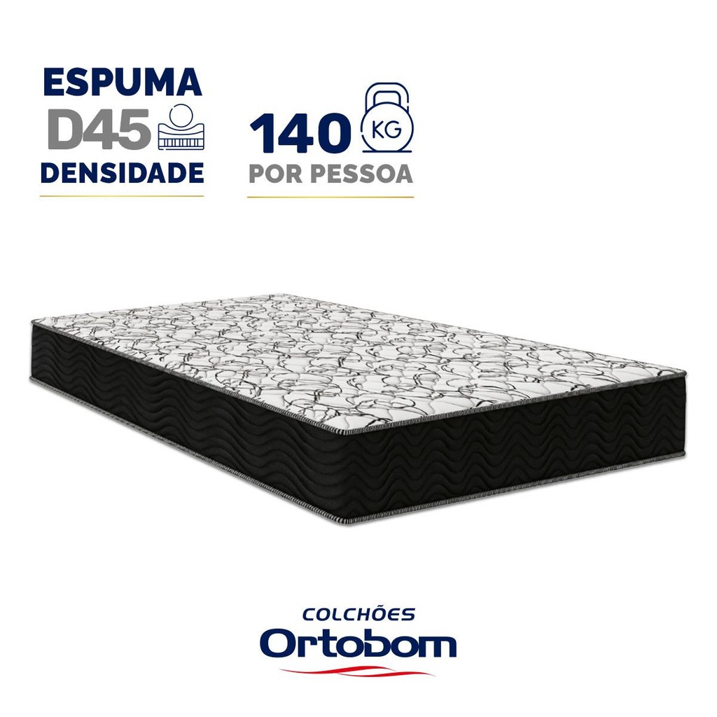 Colchão de Espuma D45 Ortobom Airtech 150 D45 Solteiro 88cm em Oferta na Shopee