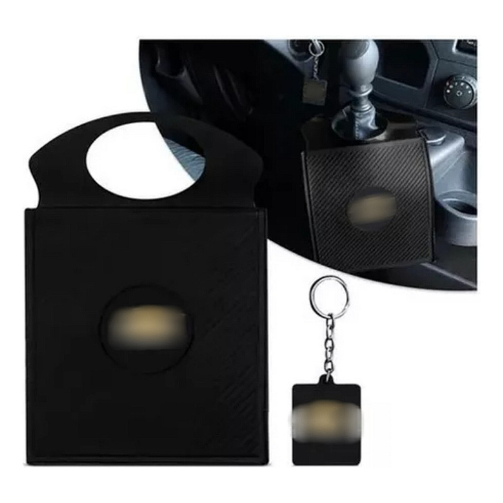 Kit Porta Lixo Automotivo PVC + Chaveiro Carro Tracker S10 Onix