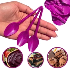 1000 ~4000 Colher P/ Açaí Sorvete Sobremesa Roxa OFF