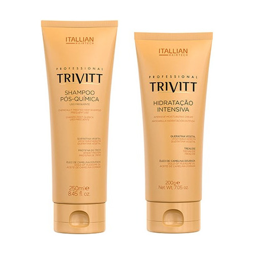 Cabelo De Salão Em Casa Kit Shampoo E Hidratação Trivitt
