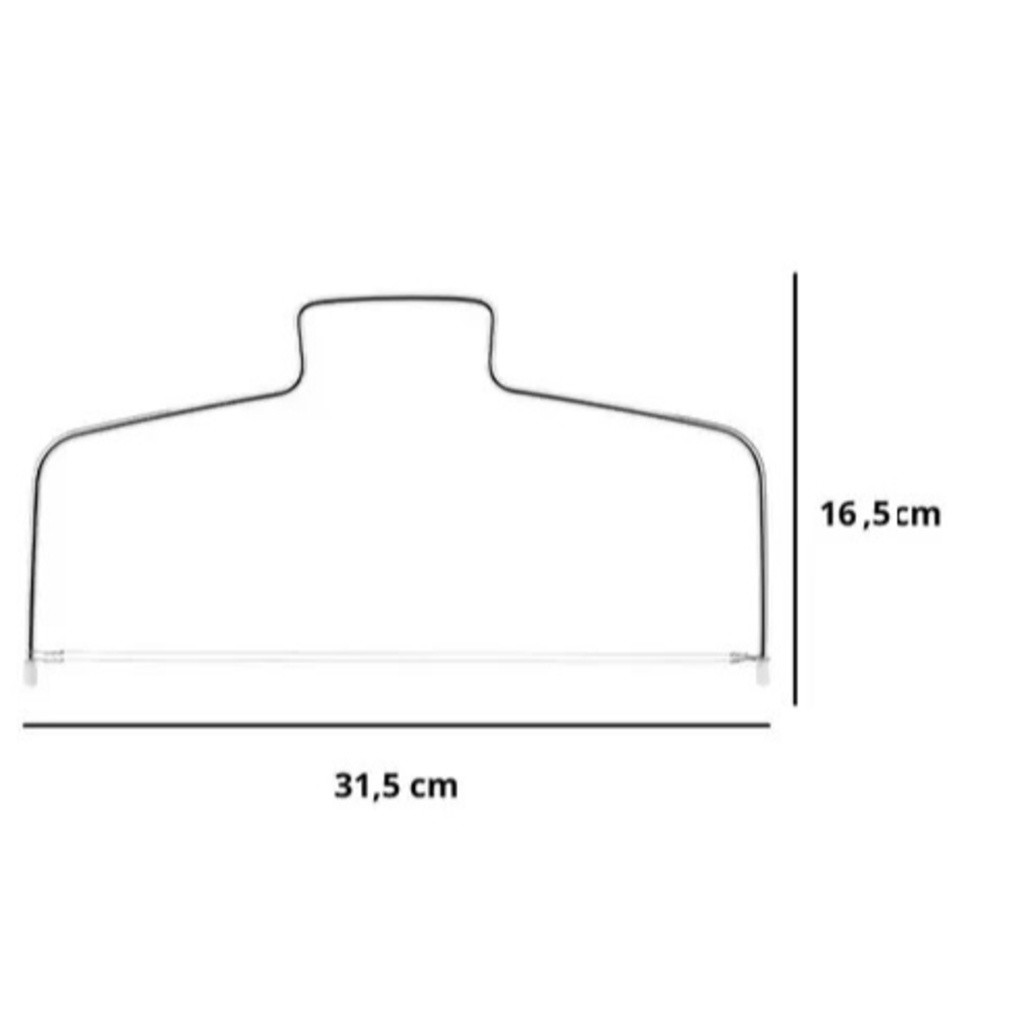 Fatiador Cortador e Nivelador 31,5CM De Bolo Com Fio Duplo Ajustável em Aço Inox Clink universal em Oferta na Shopee