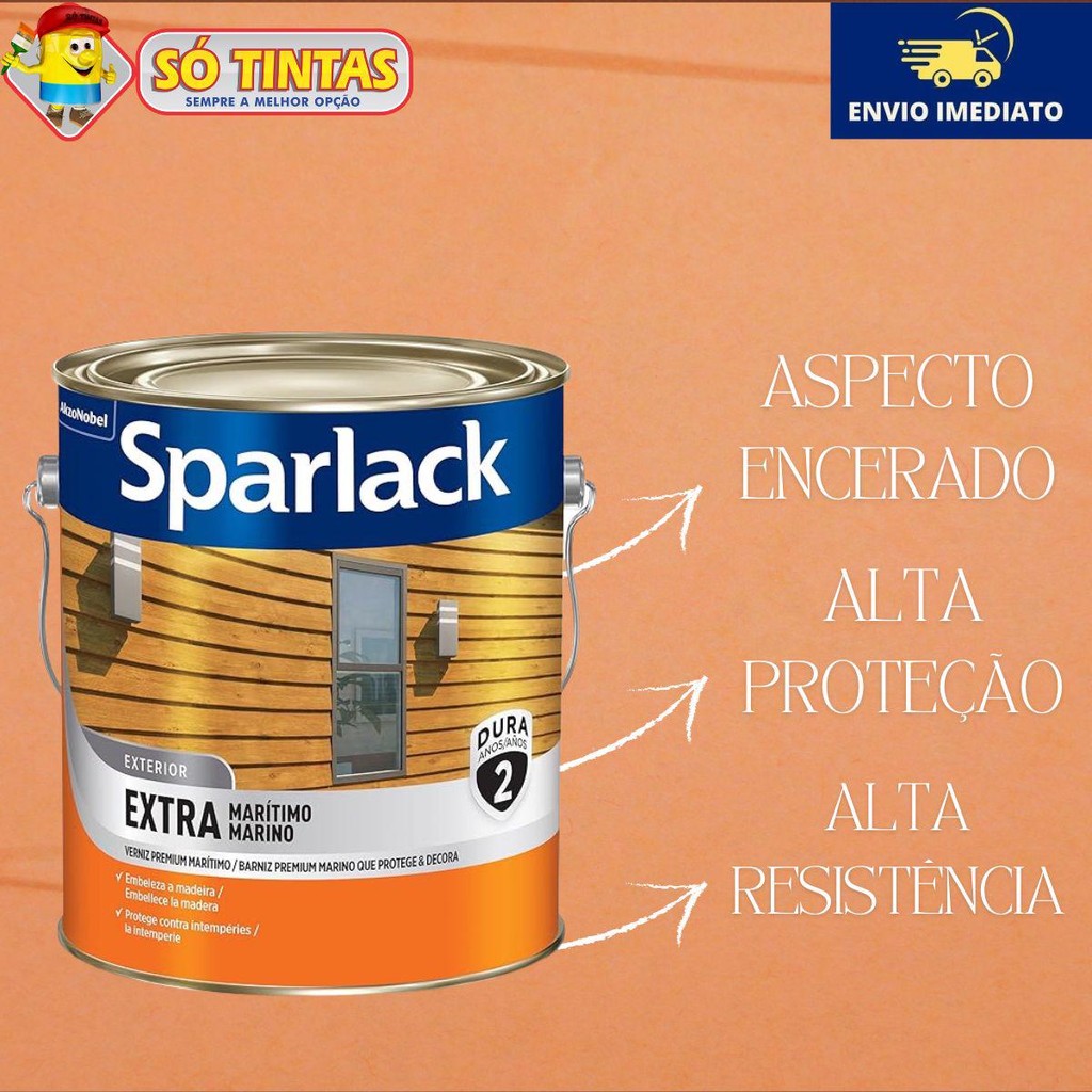Verniz Marítimo Base Solvente Fosco Incolor 3,6 Litros Protege e Decora - Sparlack · foto 2