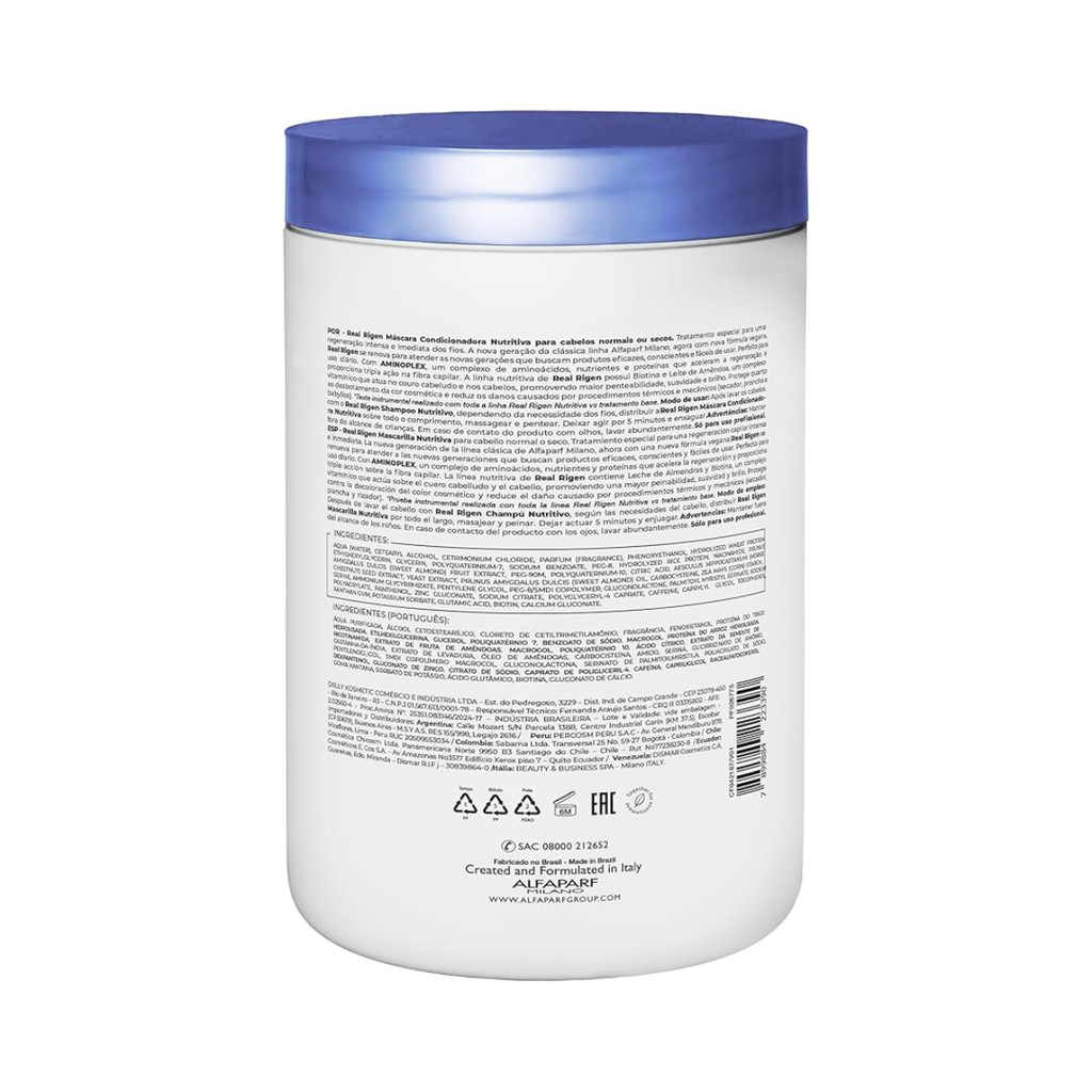 Alfaparf Milano Real Rigen Máscara Nutritiva 1kg — imagem 2 de 2