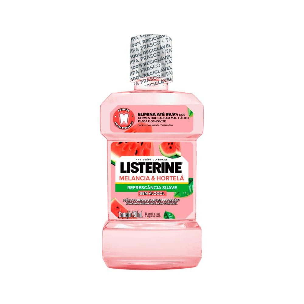 Enxaguante Listerine Bucal 250Ml Melancia E Hortelã em Oferta na Shopee