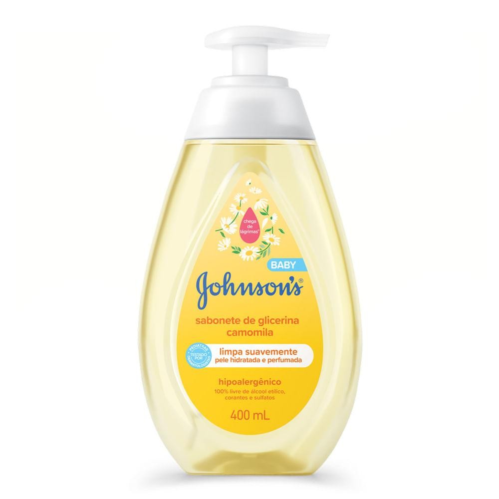 Sabonete Johnson Baby Liquido 400Ml C/Glicerina Camomila em Oferta na Shopee