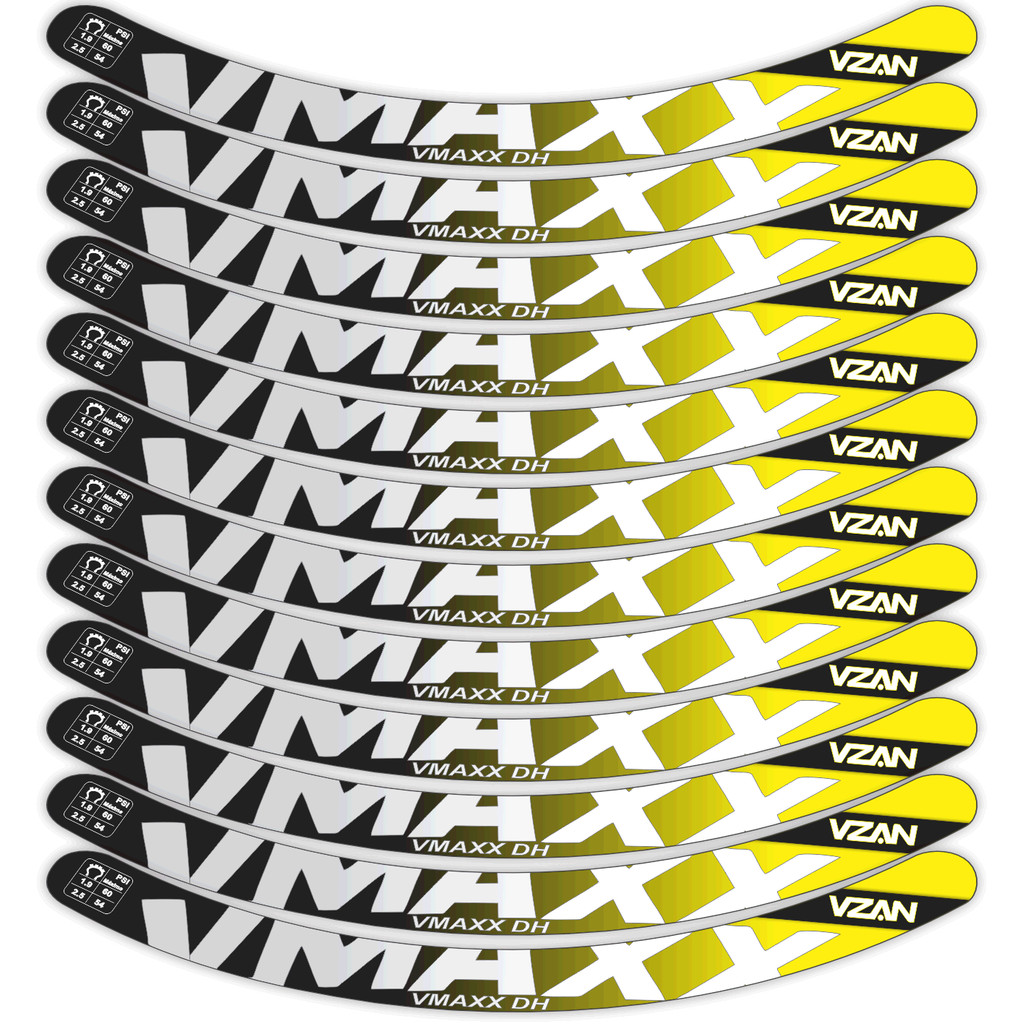 Adesivos Aro Vmaxx LT Vzan Mtb Aro 24 26 29 Auto Colante Decoração Modelo P Freio a Disco ou Vbrake