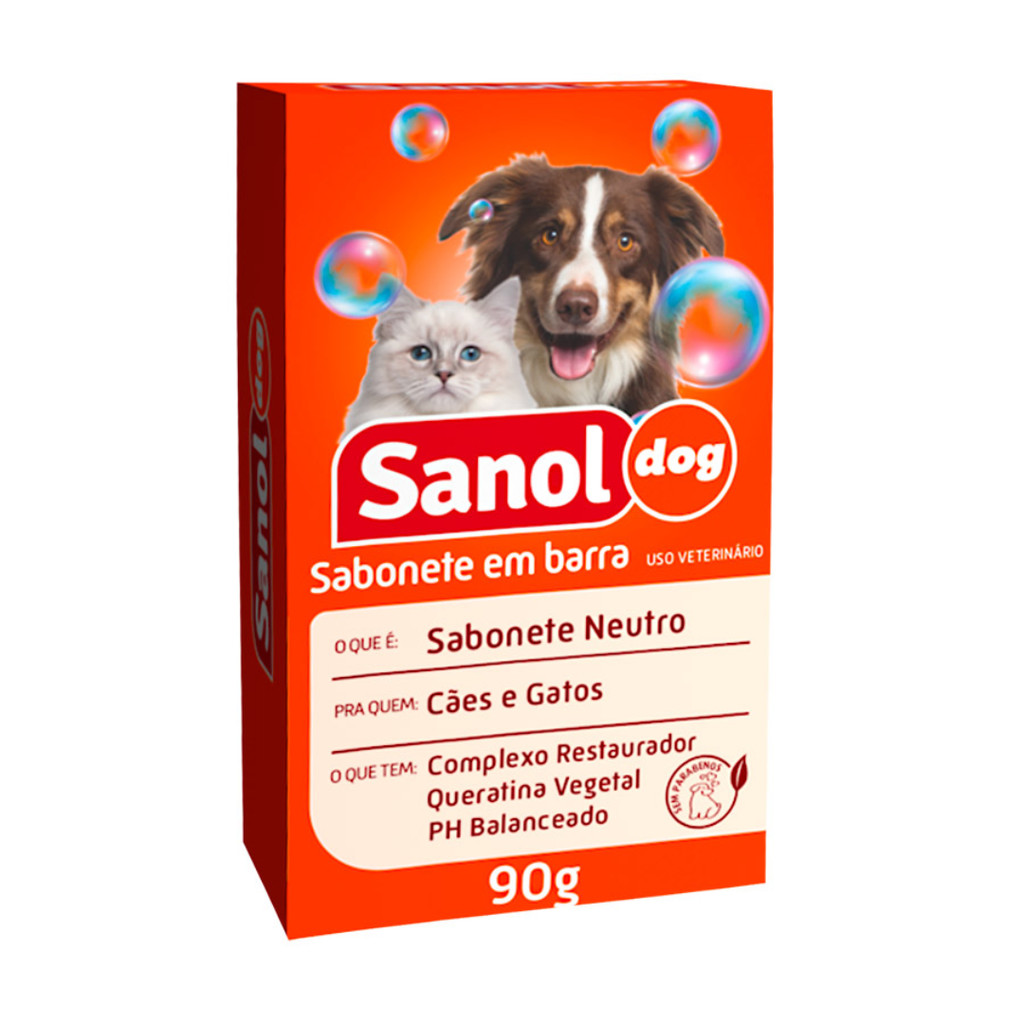 SABONETE EM BARRA NEUTRO 90G SANOL DOG em Oferta na Shopee